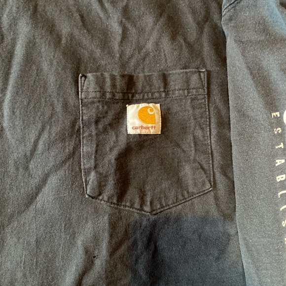 Carhartt EST 1889 Black Long Sleeve T Shirt Size 4XL - Picture 3 of 7